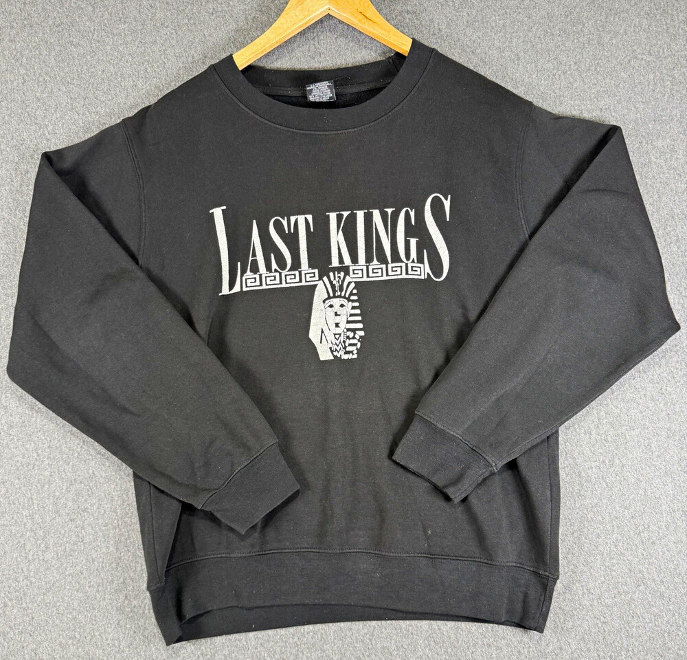 Last Kings Pharaoh Graphic Sweatshirt Small Black Crewneck Valento 14/16 S
